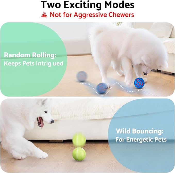 seagi Interactive Dog Toys – Durable Automatic Bouncing & Vibrating Interactive Dog Ball for Smart Play