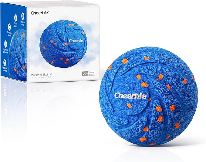 Cheerble Smart Interactive Dog Toy, Wicked Ball AIR, Automatic Moving, Bouncing, and Rotating