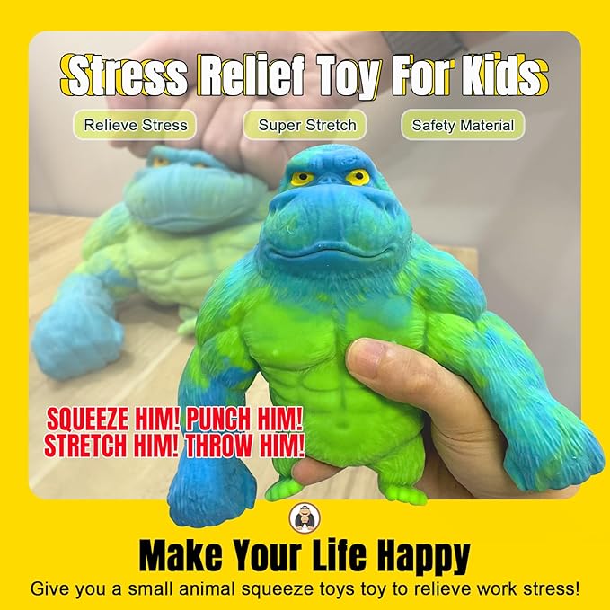 YHan Stretchy Monkey Fidget Toy Squishy Stress Relief for Kids & Adults