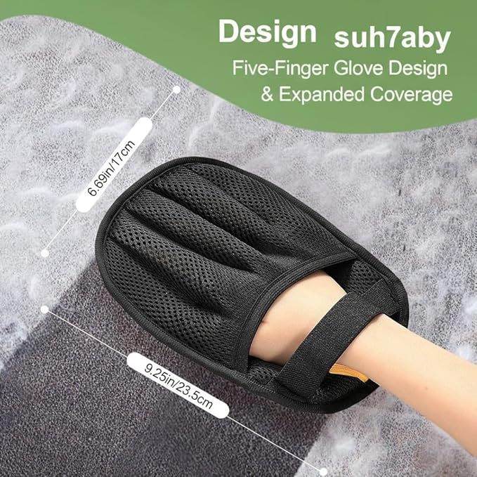 Upgraded Pet Hair Remover Gloves for Cats & Dogs